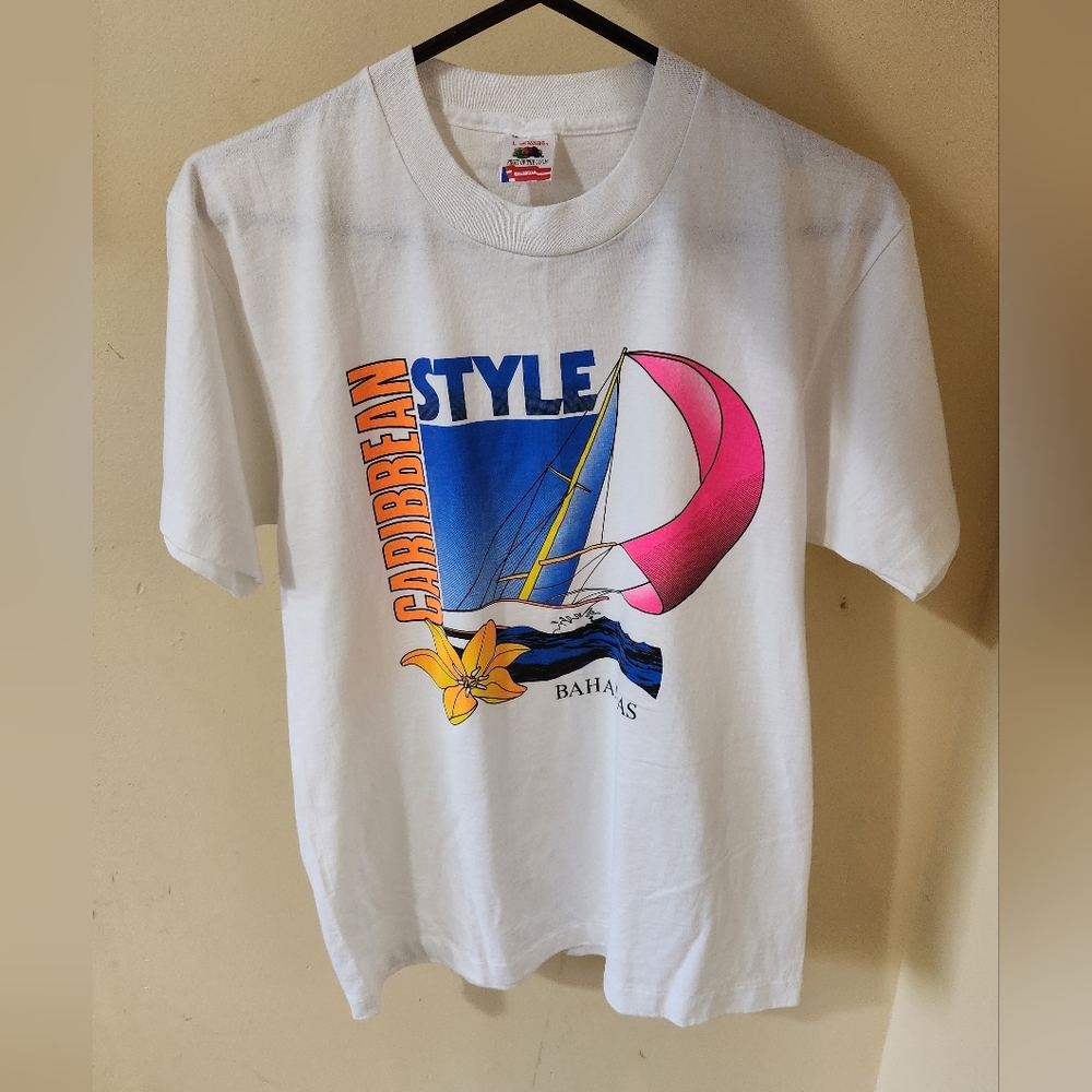 Vintage Bahamas T-shirt Mens Size Large - Picture 1 of 5